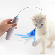 Load image into Gallery viewer, Electric Rotating Funny Cat Feather Stick